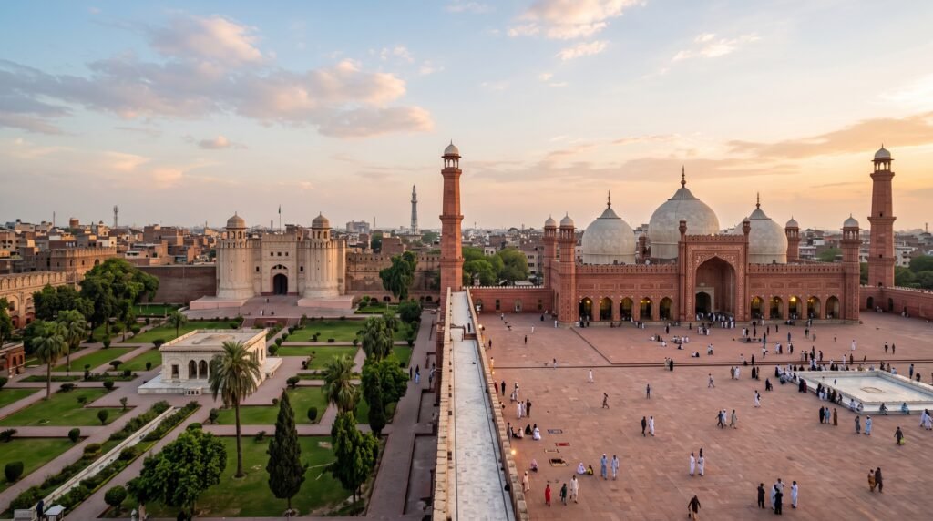 Badshahi Mosque with Lahore Fort